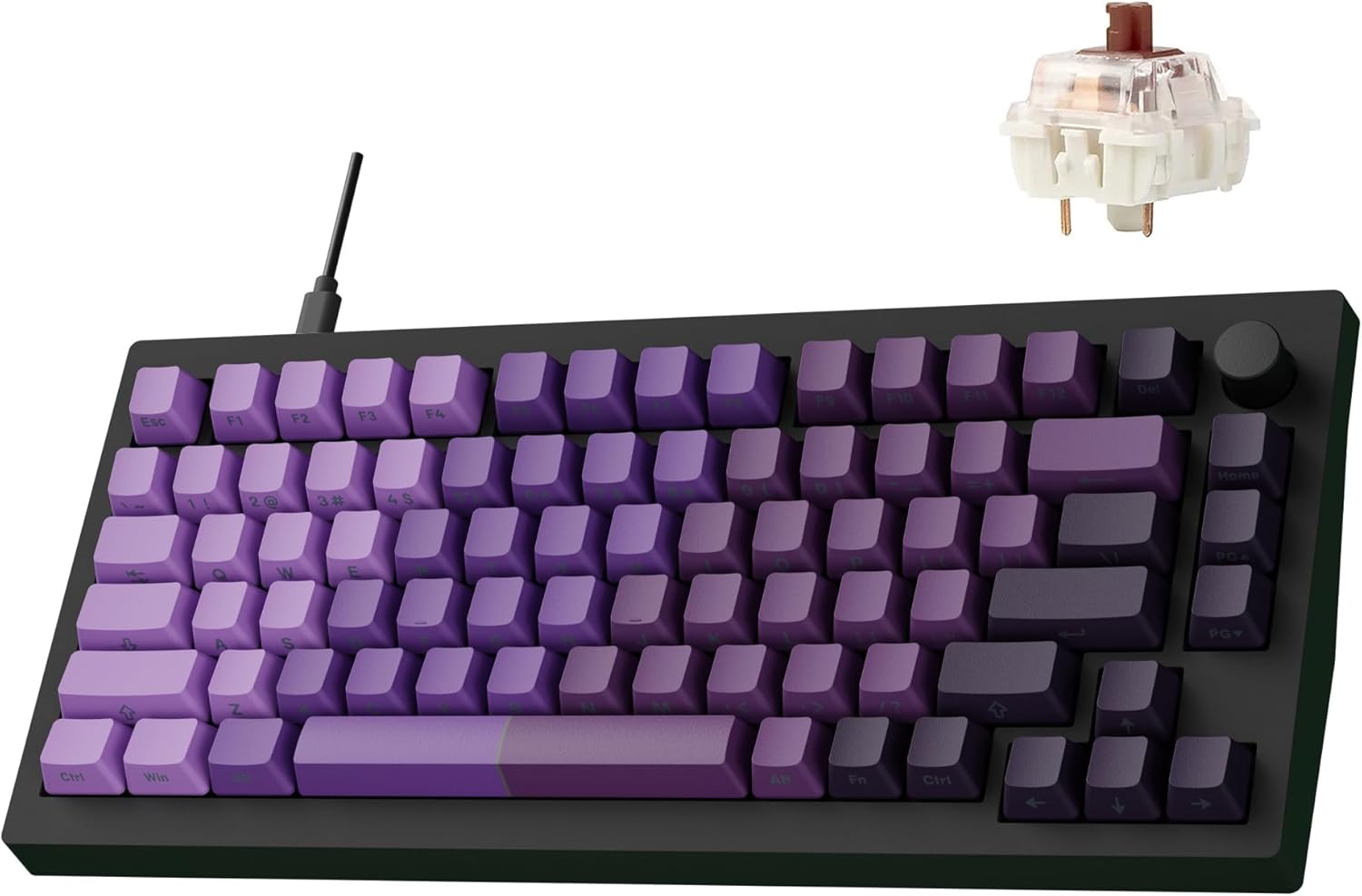 Lemokey X4 QMK Wired Mechanical Keyboard with Red Backlit