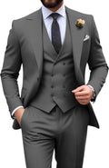 Mens Suit Slim Fit 3 Piece Double Breasted Suit Men Formal Tuxedo