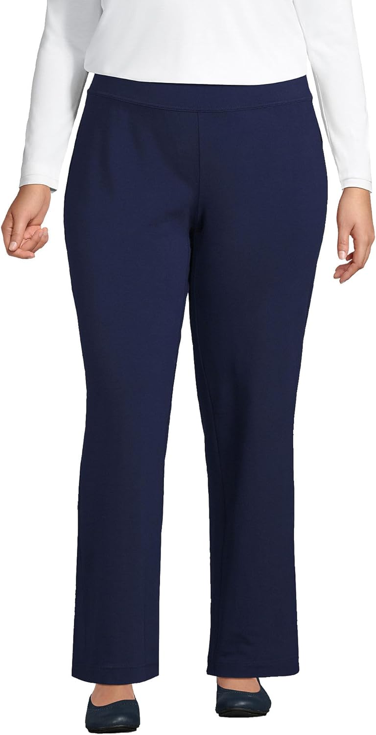 Lands' End Starfish Mid Rise Straight Leg Pants for Comfort