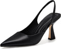 Patent Leather Slingback Stiletto Pumps for Women - Dress Heels