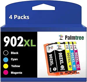Palmtree Remanufactured 902XL Ink Cartridge Combo Pack for HP