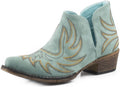ROPER Ava Laser Embossed Snip Toe Ankle Casual Boots - Brown