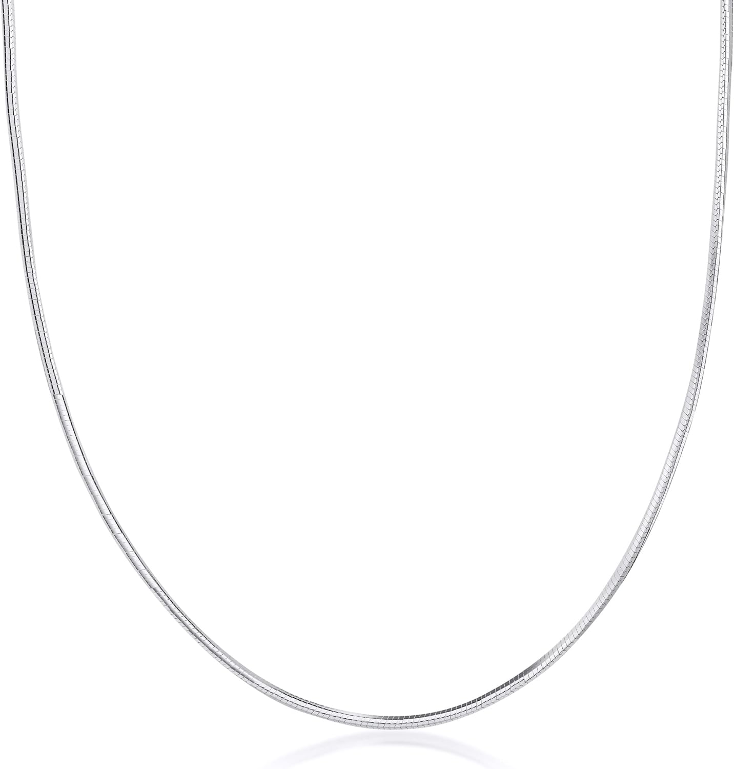 925 Sterling Silver Magic 8 Sided Italian Snake Chain Necklace