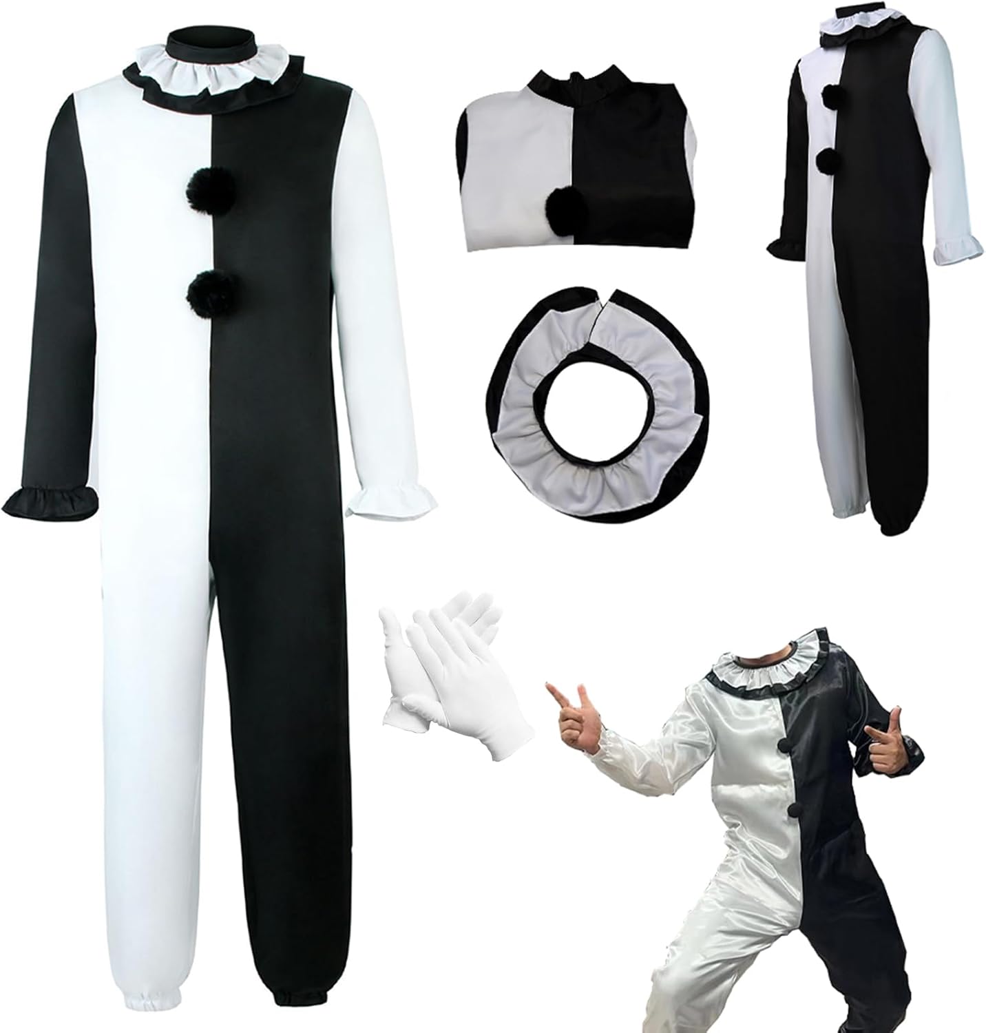 Art The Clown Costume for Halloween Full Set - Perfect Cosplay Suit