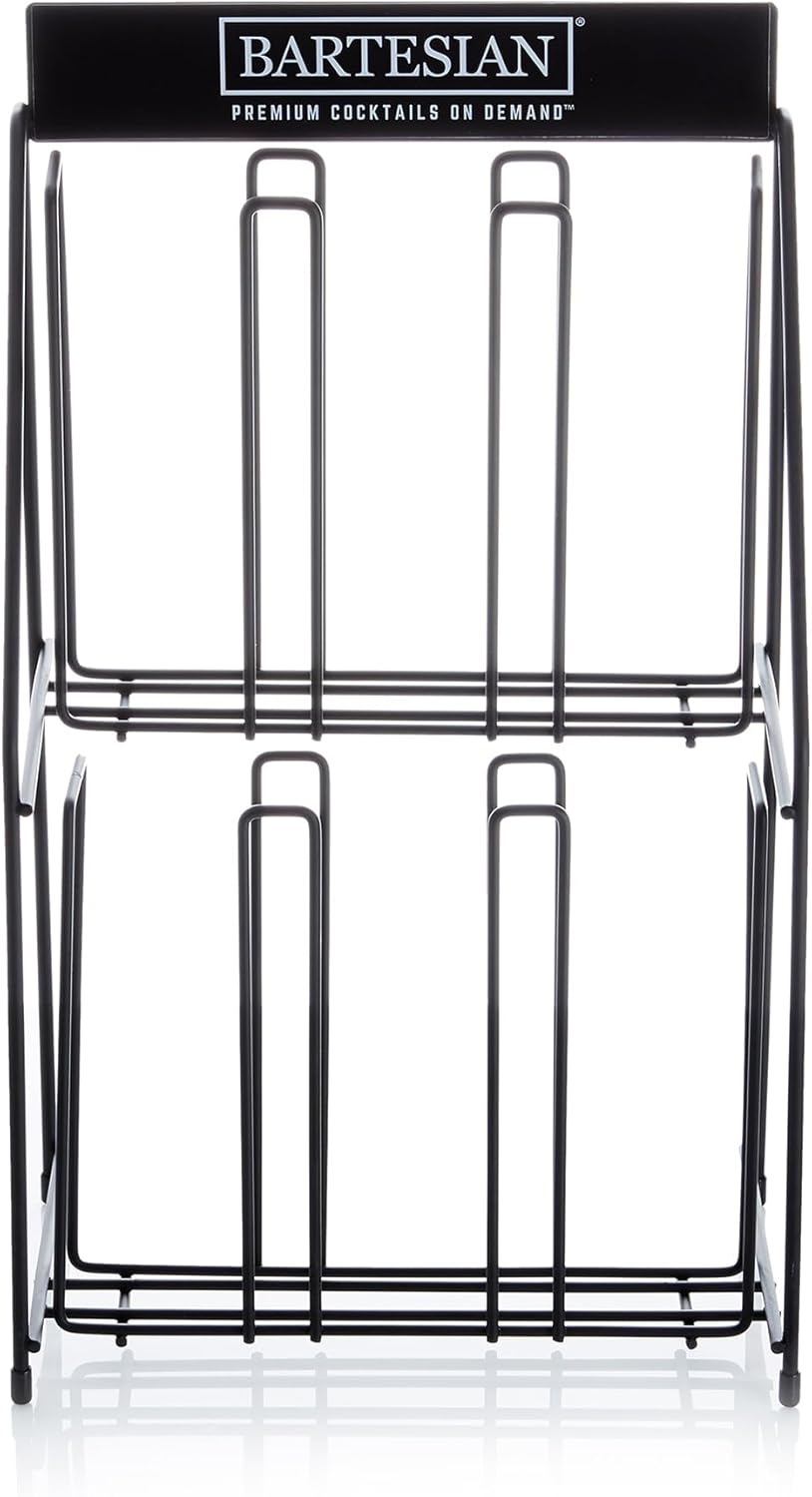 Bartesian Cocktail Capsules Holder Rack - Space-Saving Solution for Organized Cocktail Capsule Storage - 36 Capacity - Home Bar Essential