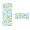 Little Sleepies Swaddle & Headband Bow Set - Buttery Soft Baby Swaddle