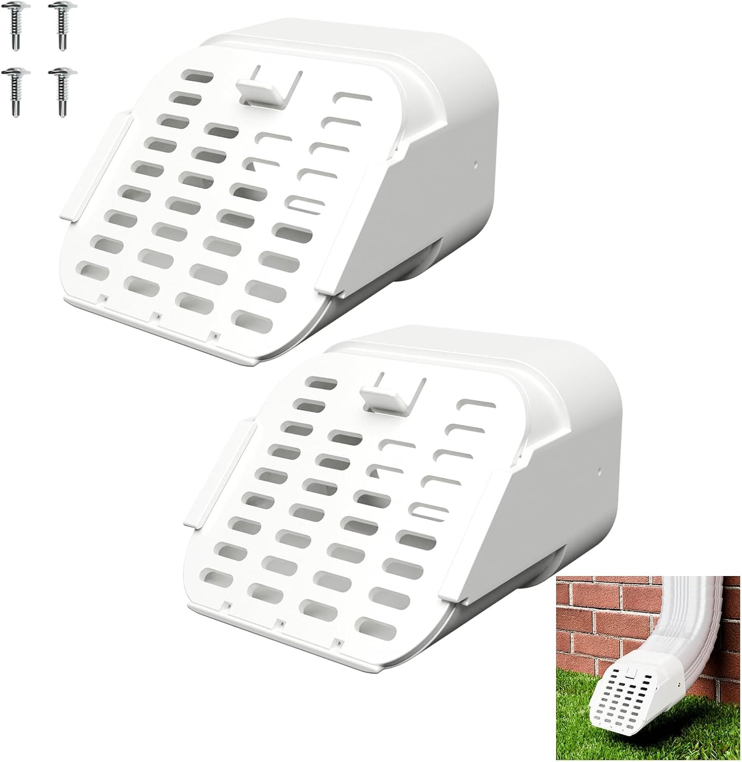 2-Pack Gutter Downspout Rodents Guard for Home Protection