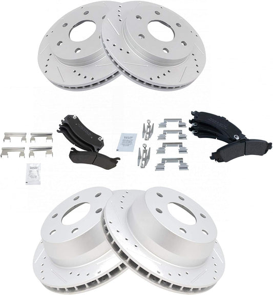 TRQ Premium Brake Pad & Rotor Kit for Cadillac & Chevrolet Vehicles