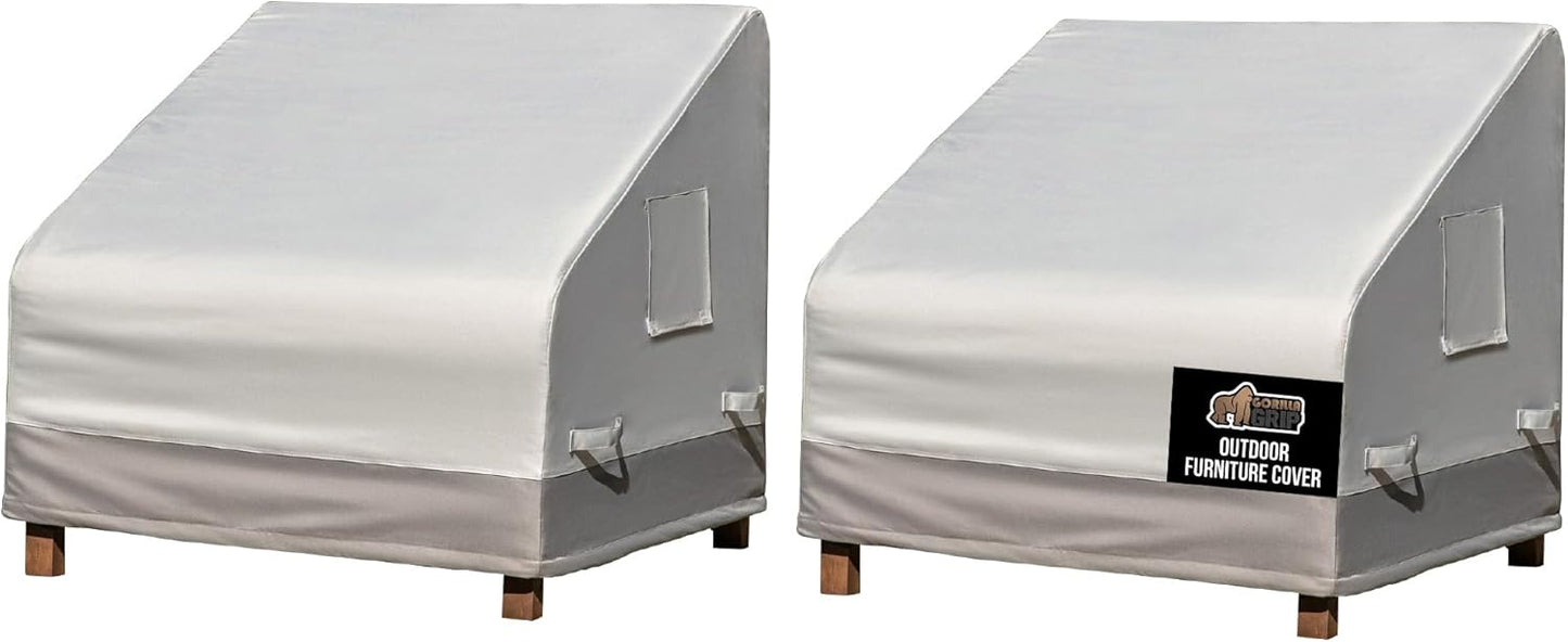GORILLA GRIP Waterproof Medium Outdoor Patio Chair Cover Set