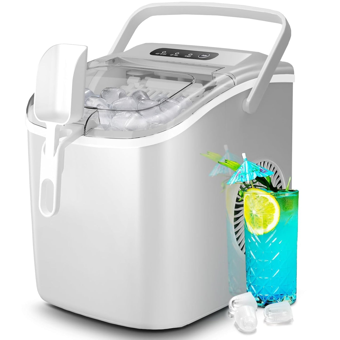 Kismile Portable Countertop Ice Maker for Fast Ice Production