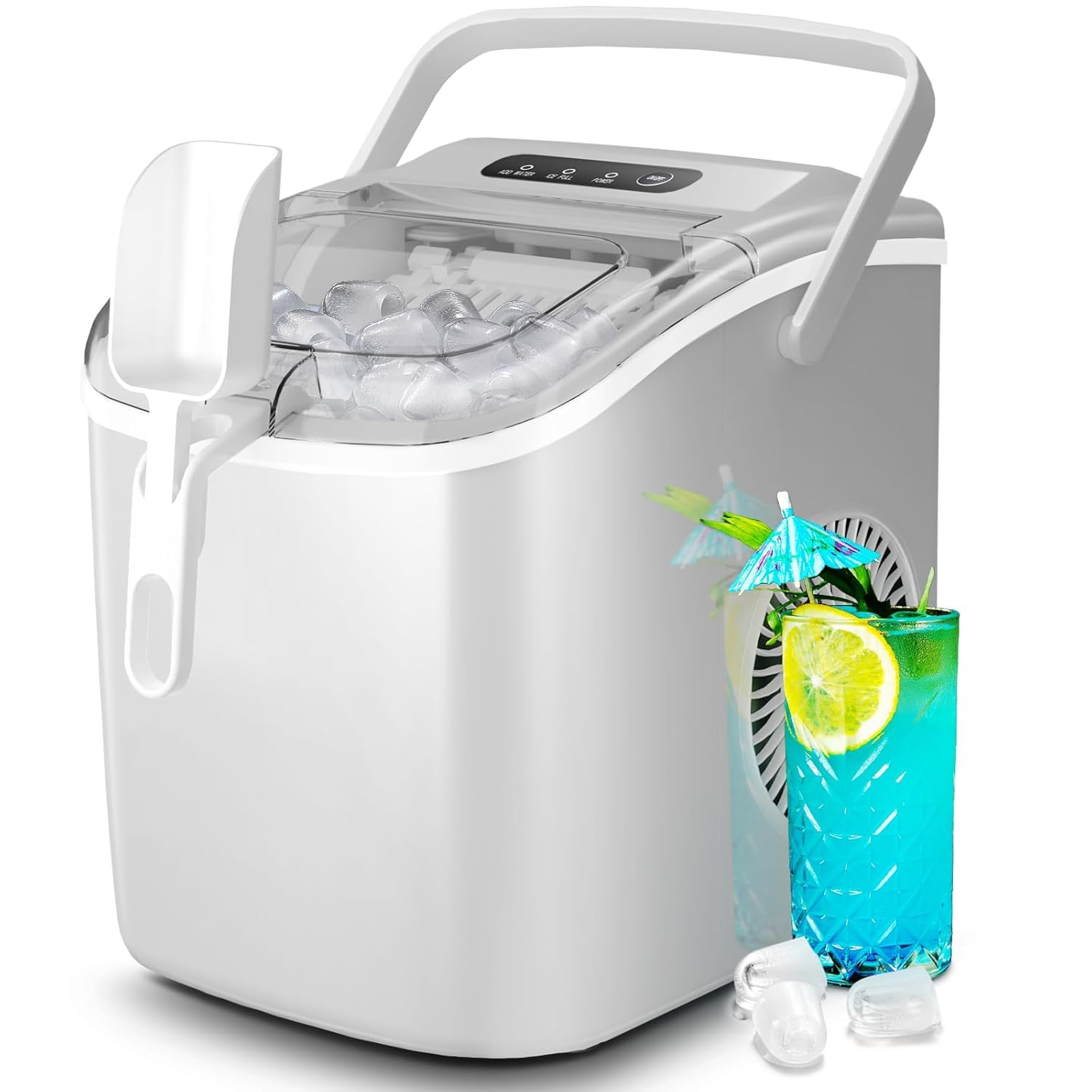 Kismile Portable Countertop Ice Maker for Fast Ice Production
