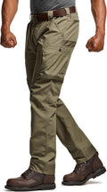 CQR Men's Quick Dry Work Pants - Lightweight Water Resistant Cargo Mix