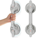 Shower Grab Bar 15 in Suction Handle for Elderly - 300 lb Support