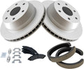TRQ Rear Brake Pad & Rotor Kit Compatible with 2002-2006 Silverado