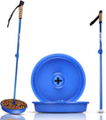 UpBowl Kit - Pole and 2 Bowls No-Bend Bowl Lifter for Easy Pet Feeding