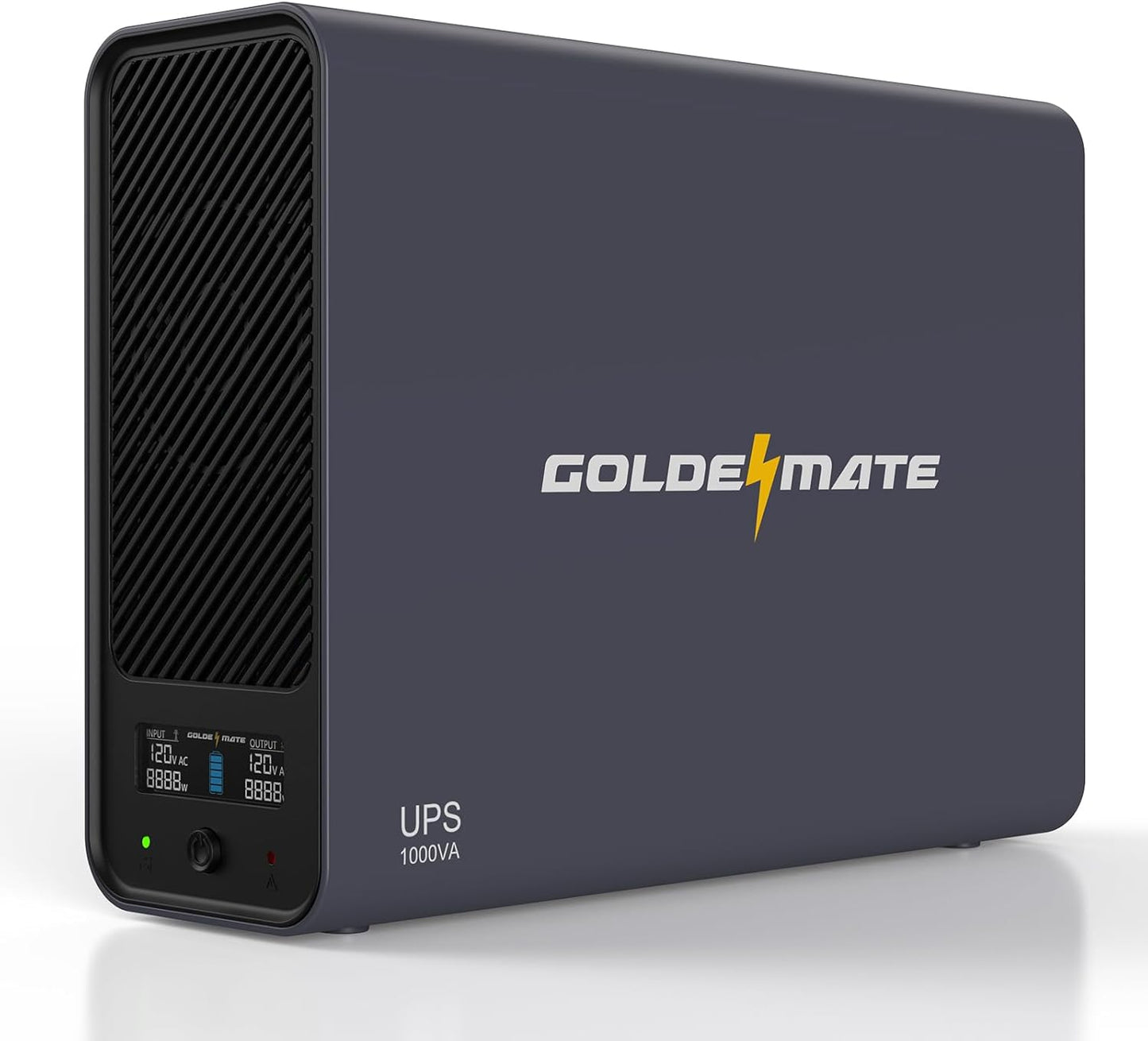 1000VA/800W Lithium UPS Battery Backup with 8 Outlets and LCD