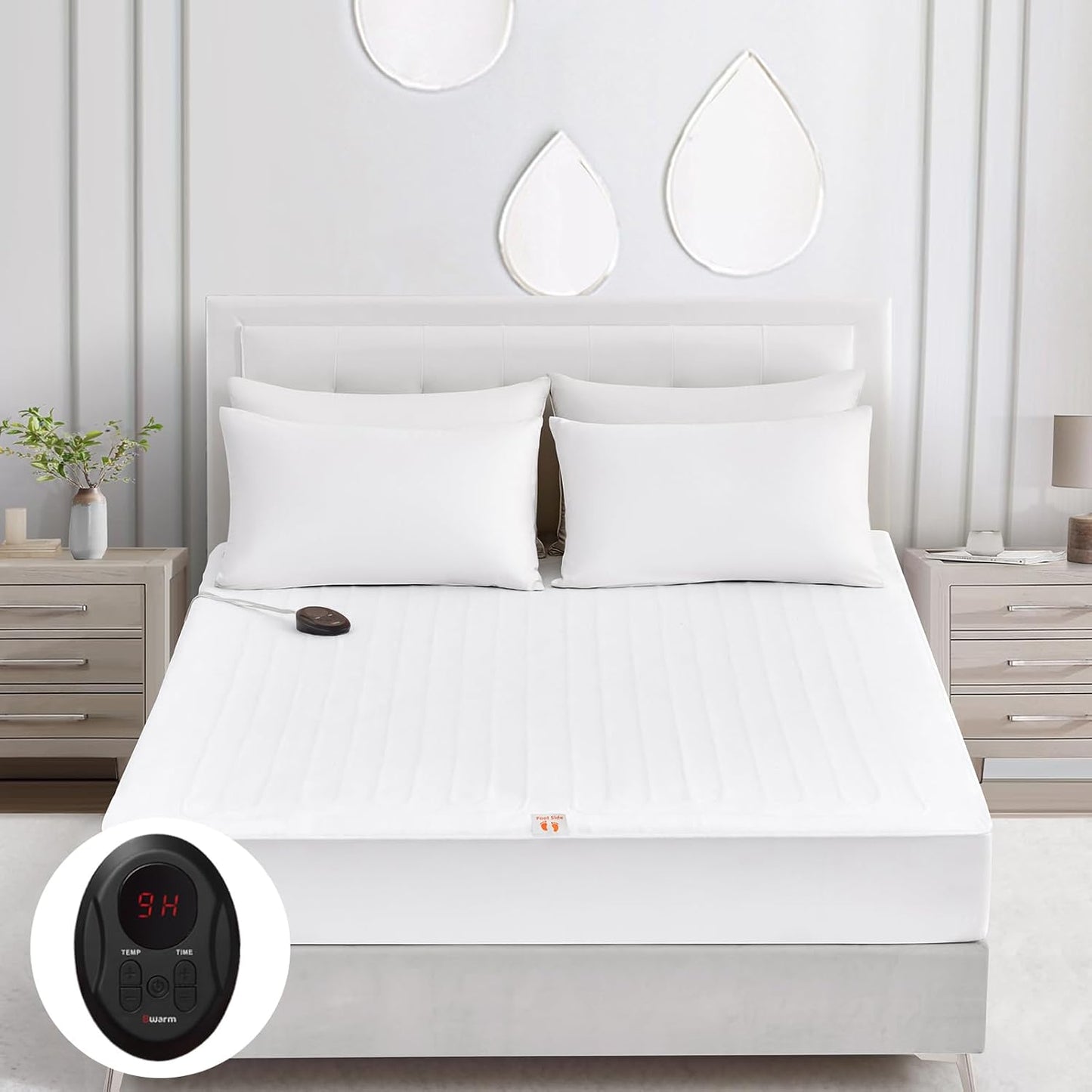 Bwarm Electric Heated Mattress Pad for Cozy Twin XL Comfort