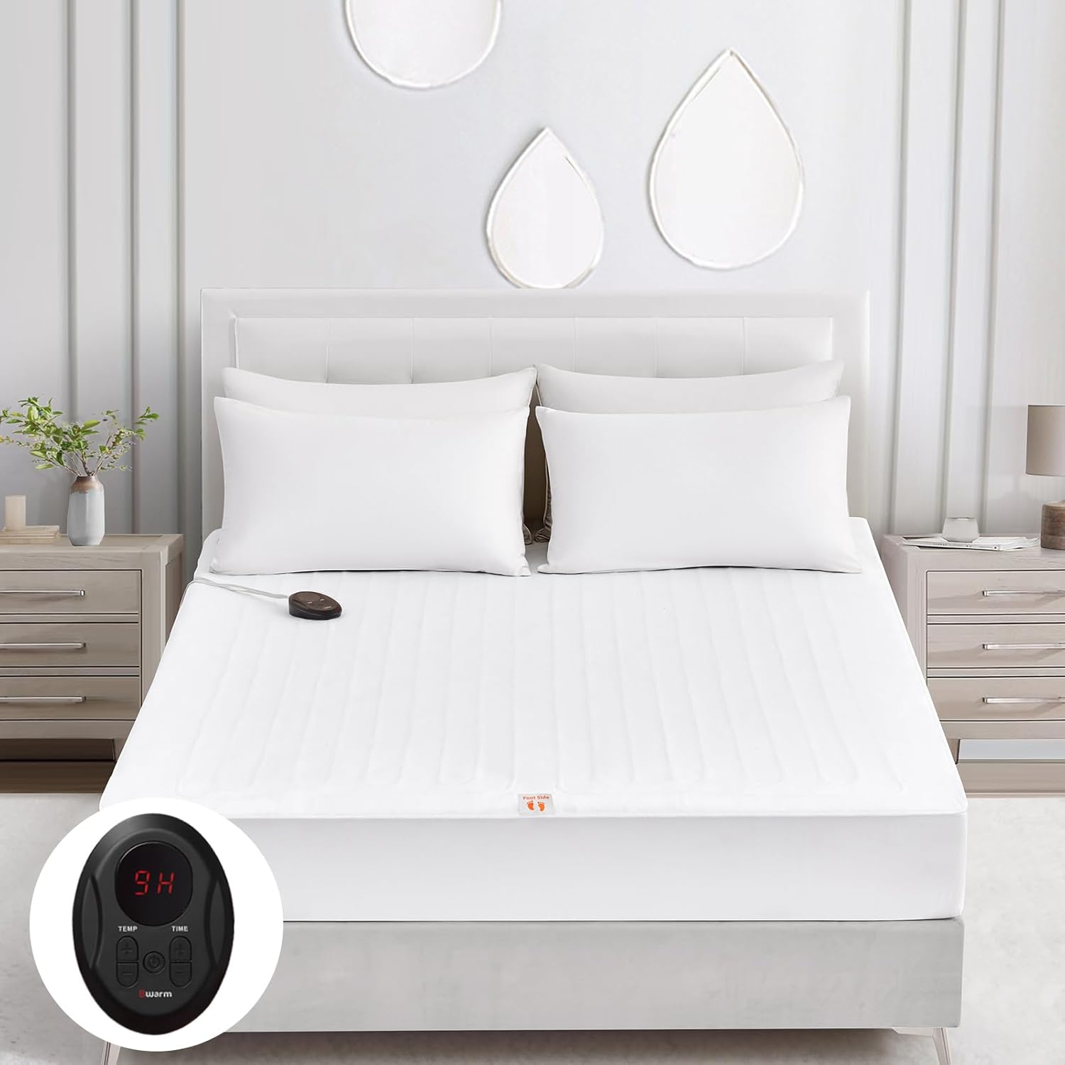 Bwarm Electric Heated Mattress Pad for Cozy Twin XL Comfort