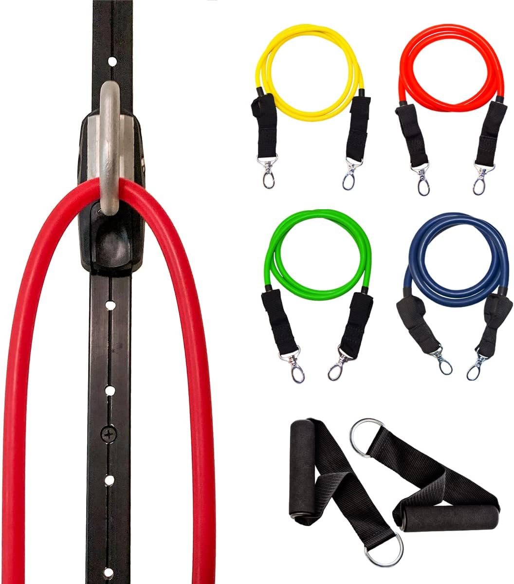 Space Saver Gym Resistance Bands for Home Fitness Workouts