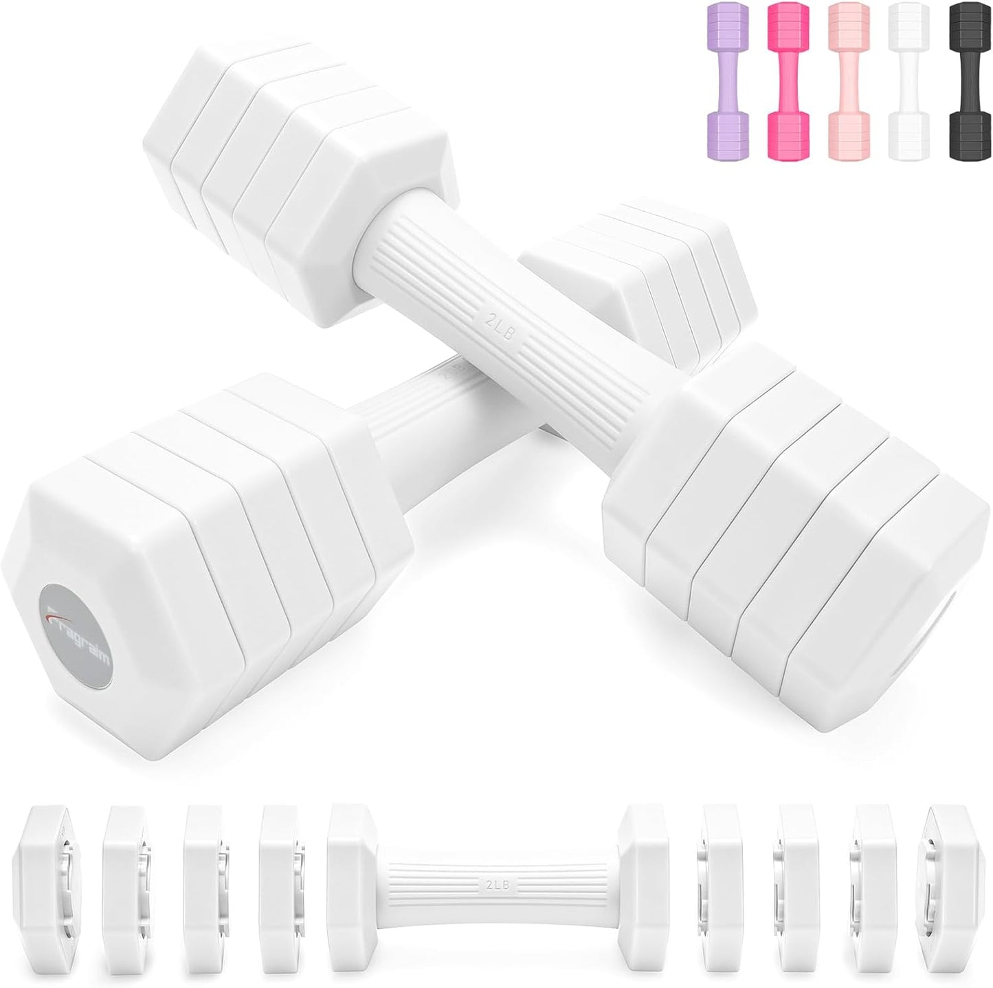 Adjustable Dumbbells Set for Home Gym Fitness 10 LB/12 LB