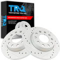 TRQ Rear Performance Brake Rotors Set Compatible with 2002-2006 Audi