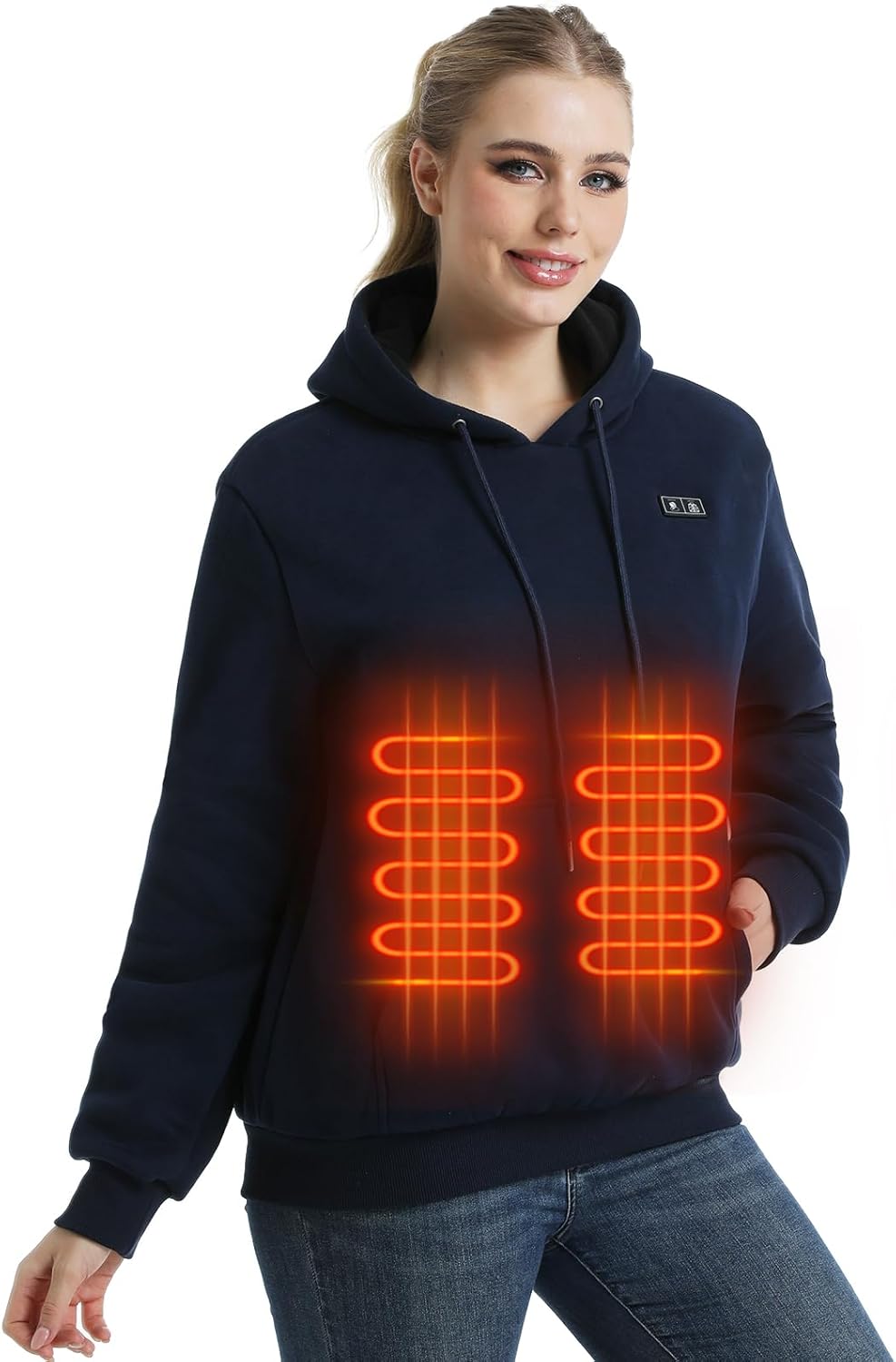 Heated Hoodie Sweatshirt for Men and Women with 7.4V Battery