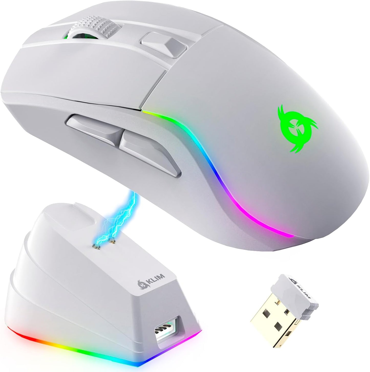 KLIM Blaze Y RGB Wireless Gaming Mouse with Charging Dock