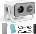 BKZ 2025 360Adjustable Dual Stand Mini Projector - Portable 1080P