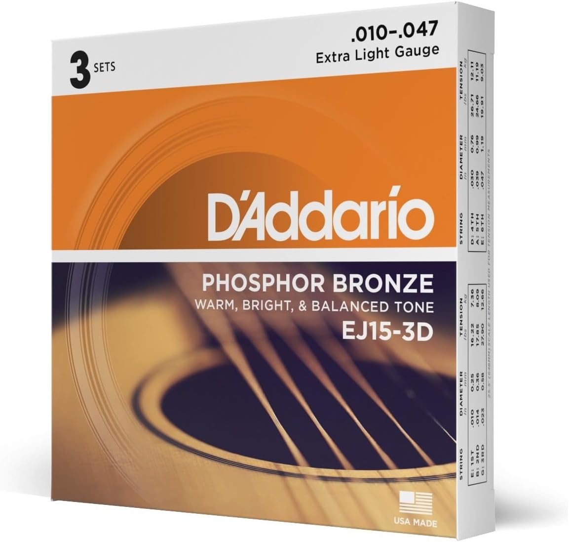 D'Addario EJ15 3-Pack: Brighten Your Sound