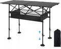 LET'S CAMP Folding Camping Table - Portable Roll-up Picnic Table