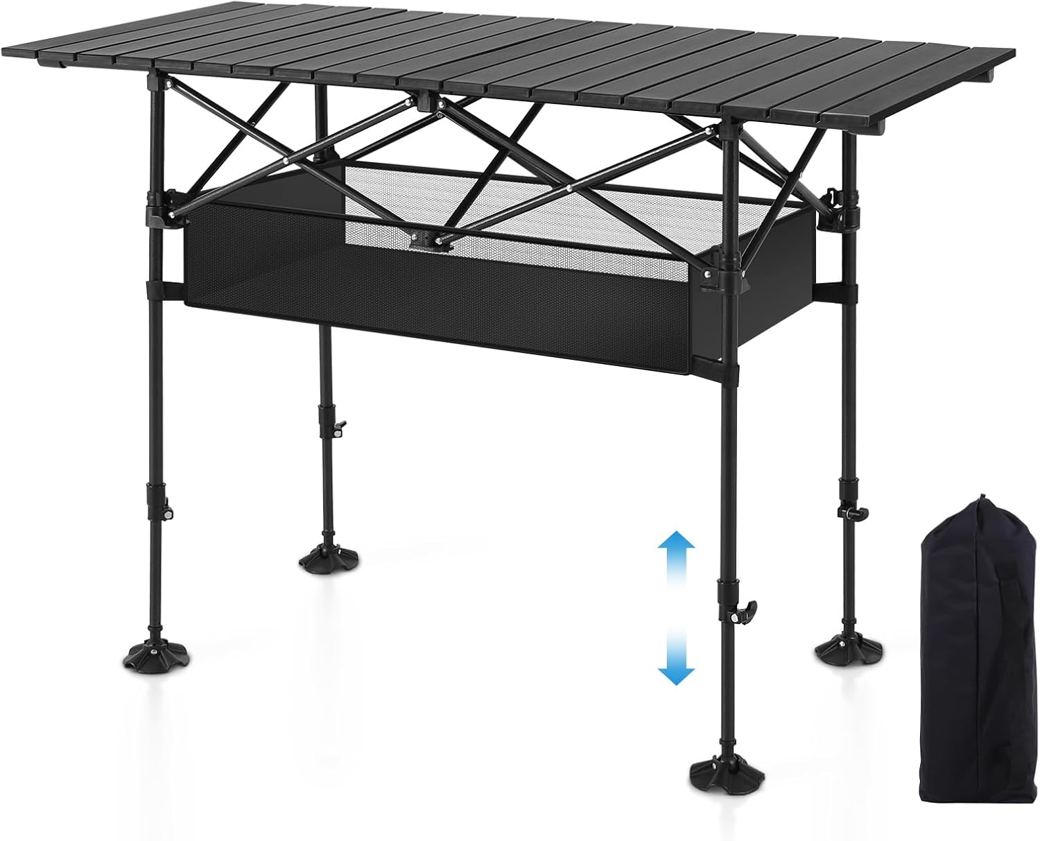 LET'S CAMP Portable Aluminum Roll-up Table