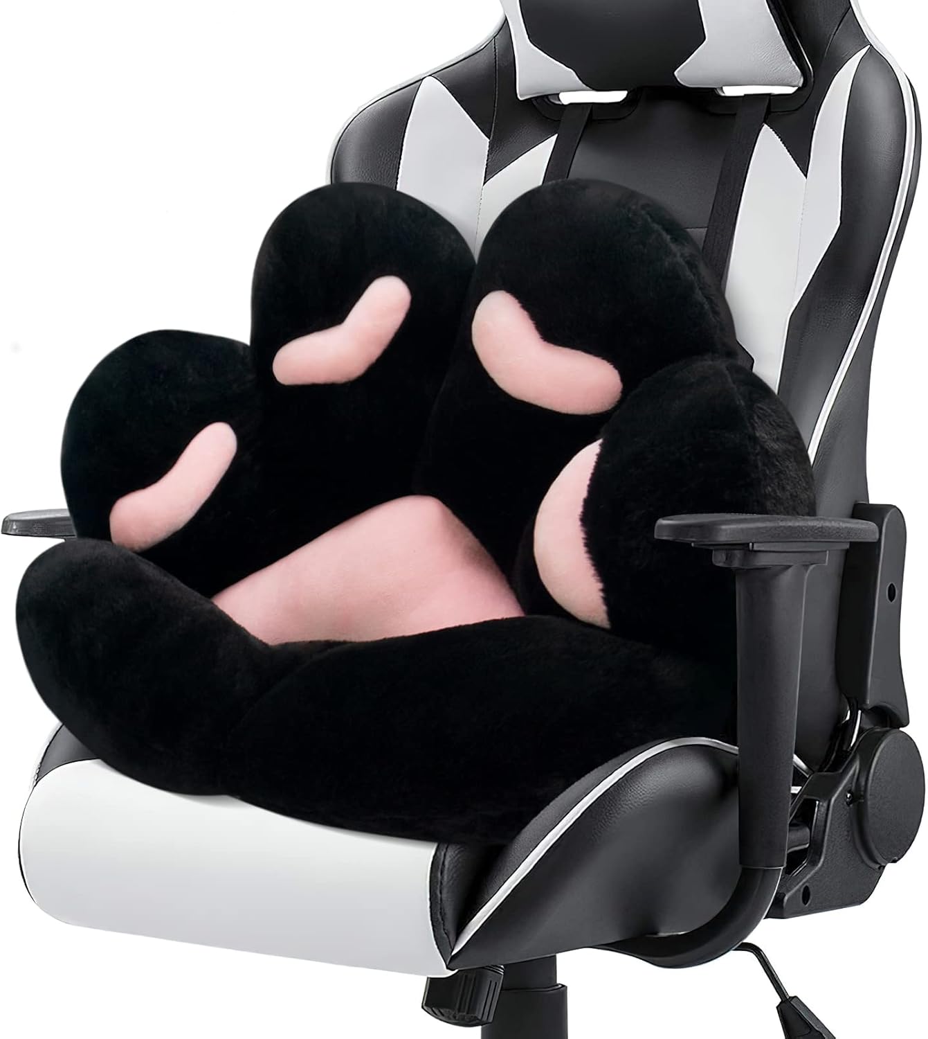 Cozy Cat Paw Chair Pillow - Gamer & Worker's Delight!