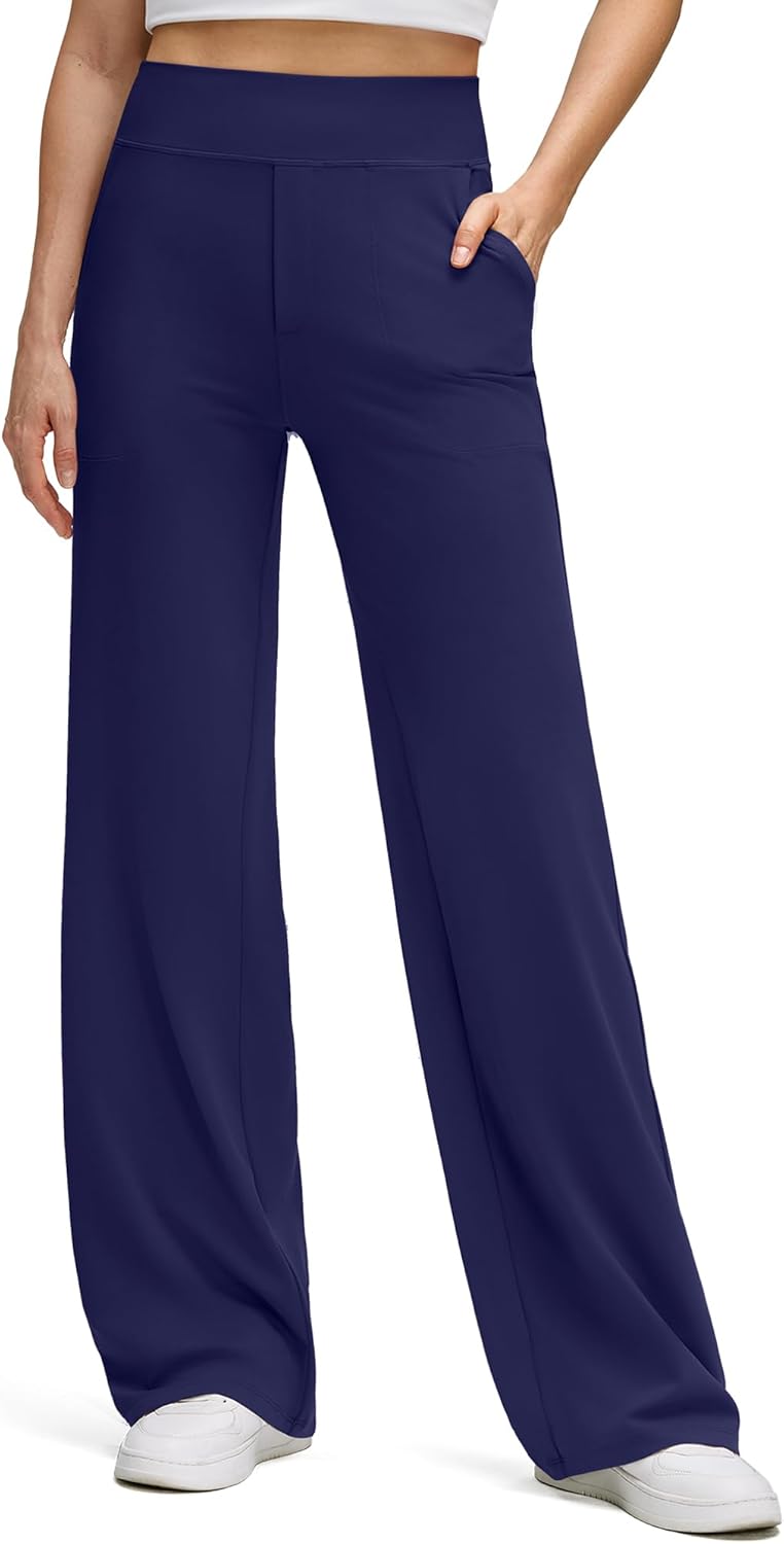 G4Free BareFeel High Stretch Wide Leg Pants for Women Yoga