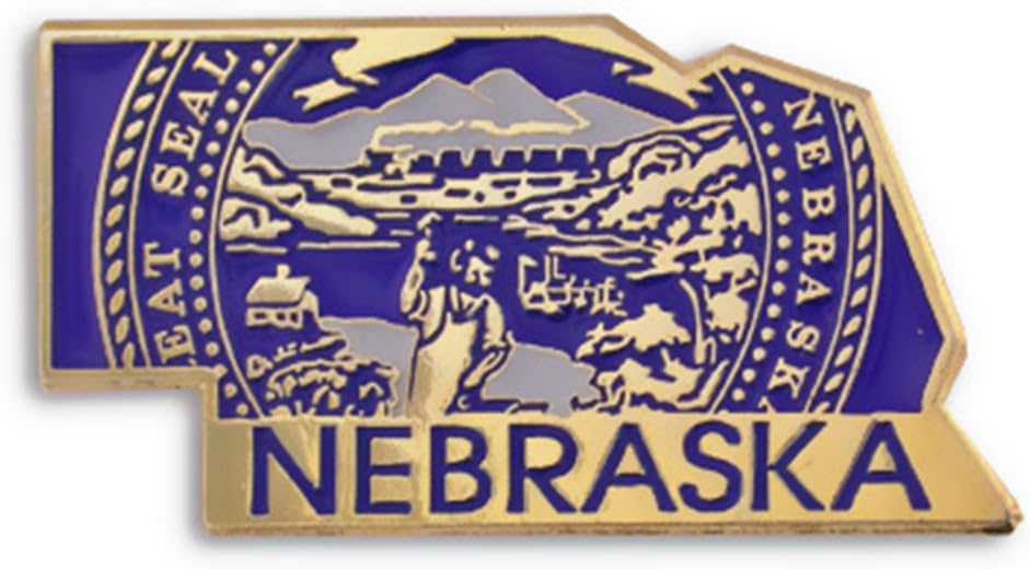 Nebraska State Shape Flag Lapel Pin - Perfect Gift for Collectors