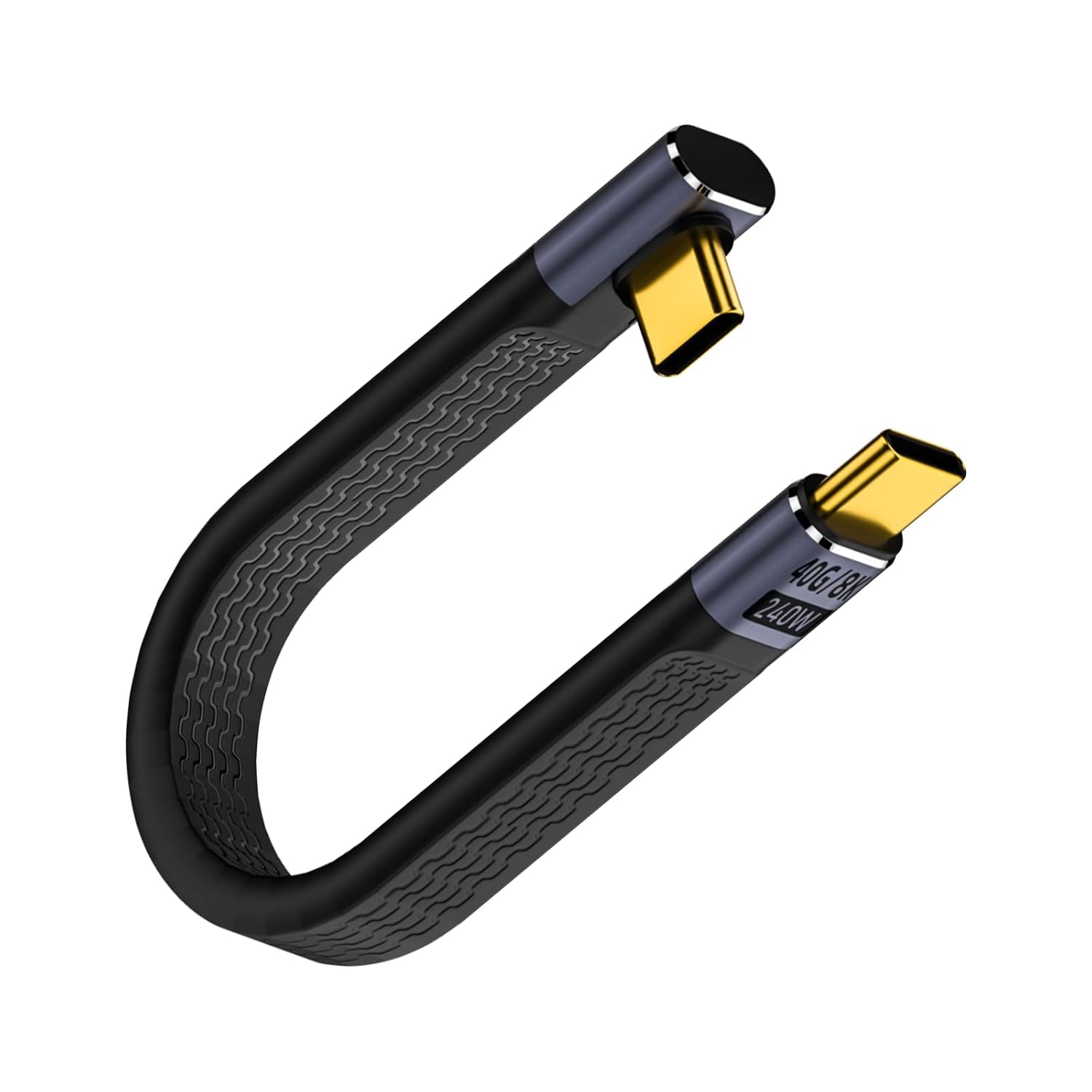 5in Right Angle USB C Cable for Fast Charging