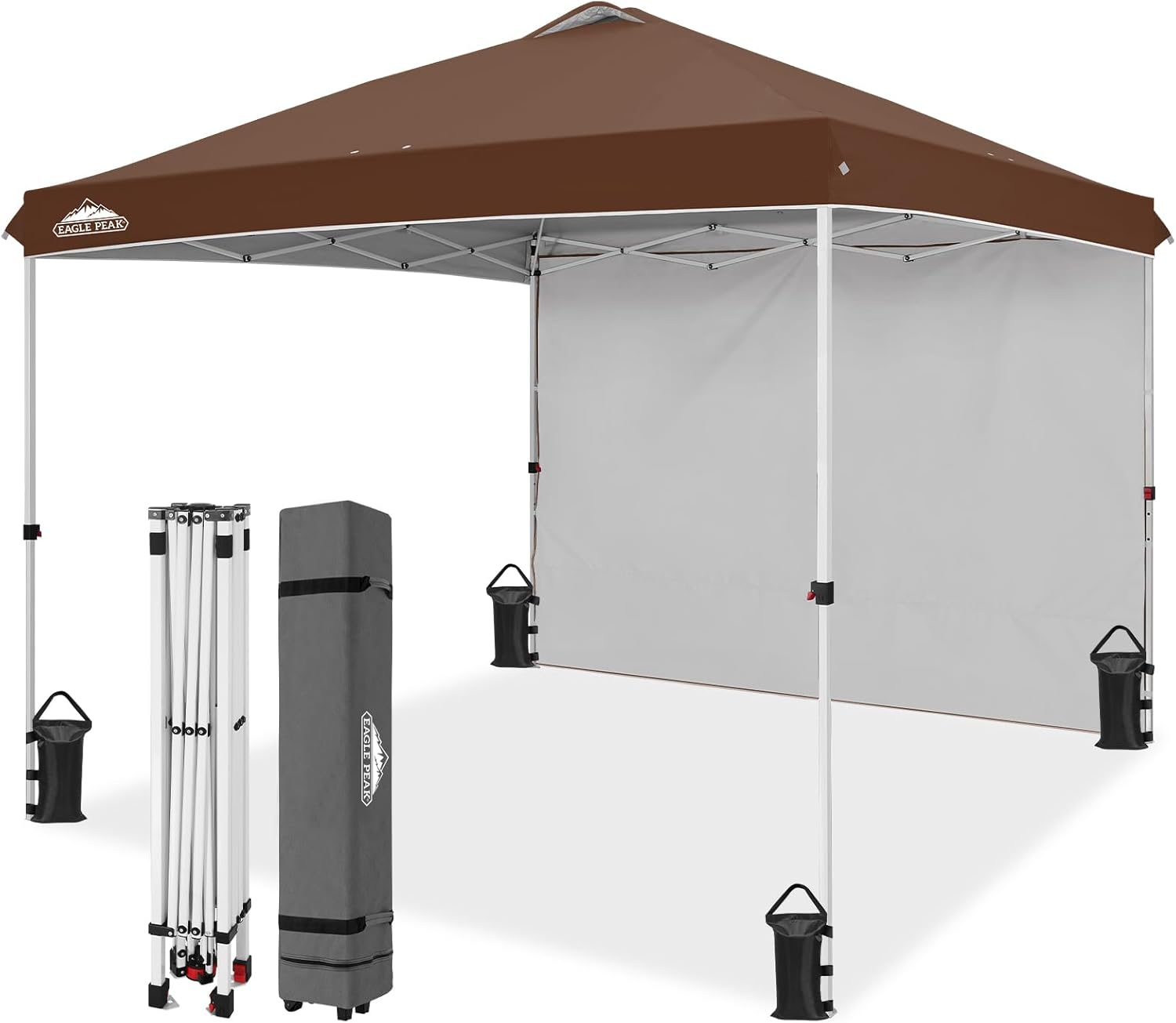 EAGLE PEAK Pop Up Canopy Tent with Sidewall for Outdoor Events