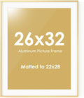 26x32 Picture Frame Metal Poster Frame - Elegant Gold
