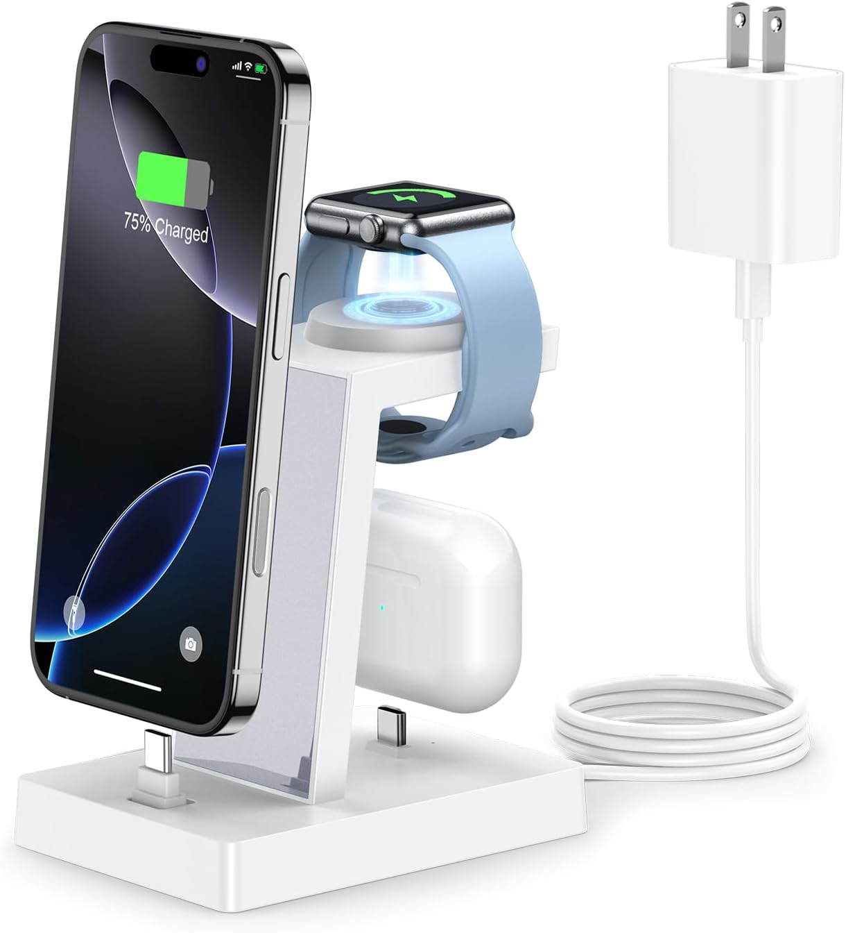 30W Fast Charging Station for Apple Devices - 3 in 1 USB C Charger