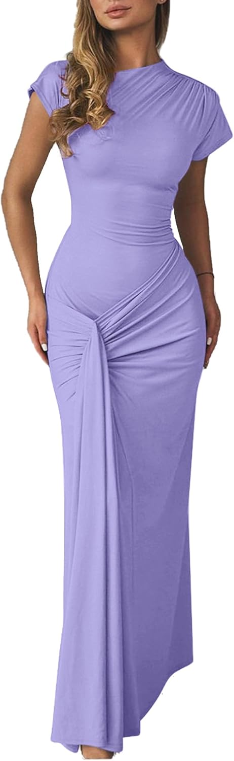 Mojessy Women Bodycon Maxi Dress for Elegant Cocktail Events