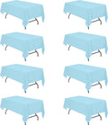 Light Blue 60 x 102 in Tablecloths for 6 ft Rectangular Tables - Pack