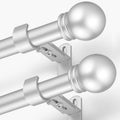 Curtain Rods for Windows 16 to 92 in Adjustable Double Pack - Strong