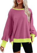 SHEWIN Oversized Reverse Seam Sweatshirt - Lightweight Cozy Fit