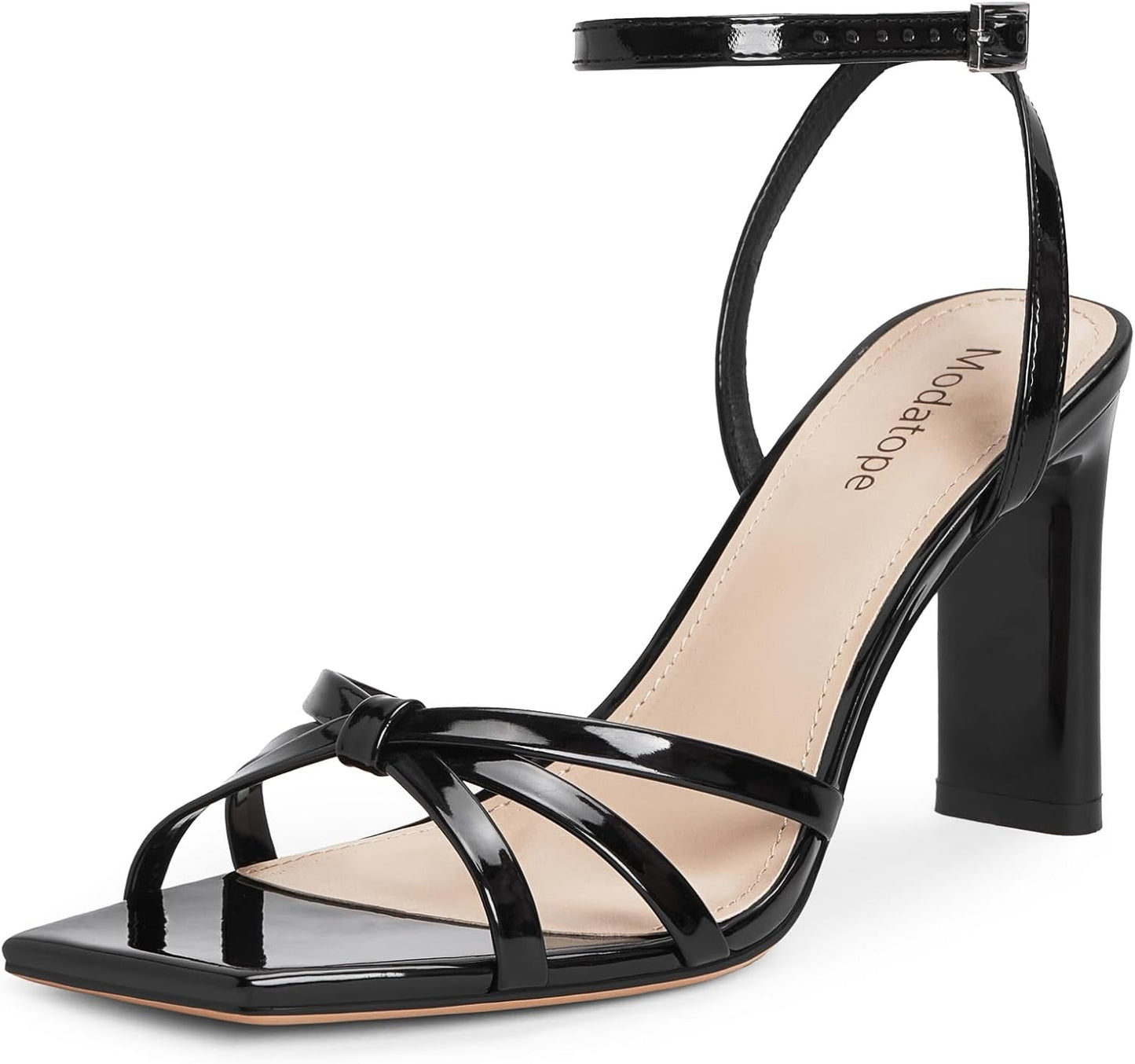 Modatope Womens Sandals Square Open Toe Chunky High Heels