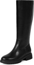 Knee High Boots for Women Round Toe Tall Riding Boots - Comfortable We