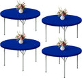 Wolkemer 4 Pack 60 Inch Round Fitted Tablecloths for Events