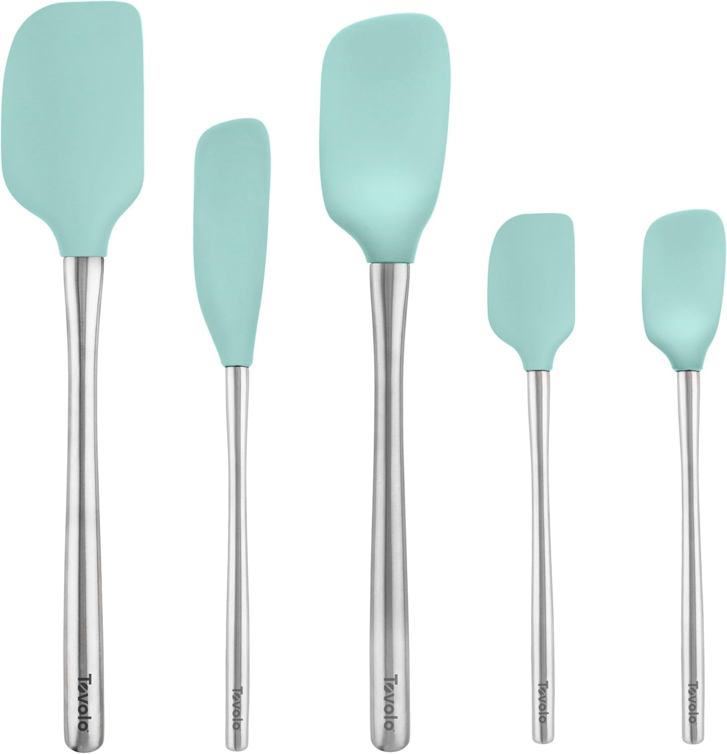 Tovolo Flex-Core Stainless Steel Handled Spatula Set for Cooking