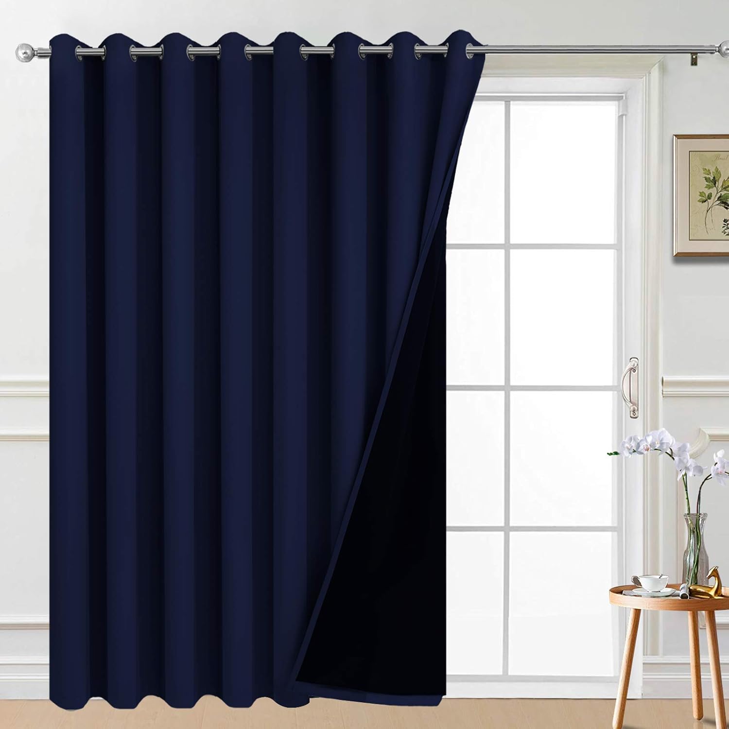 Yakamok 100% Blackout Sliding Door Curtains for Privacy