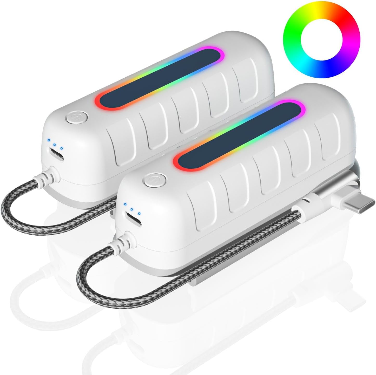 Saqico Battery Pack for Oculus Quest 2/3/3S with RGB Lights