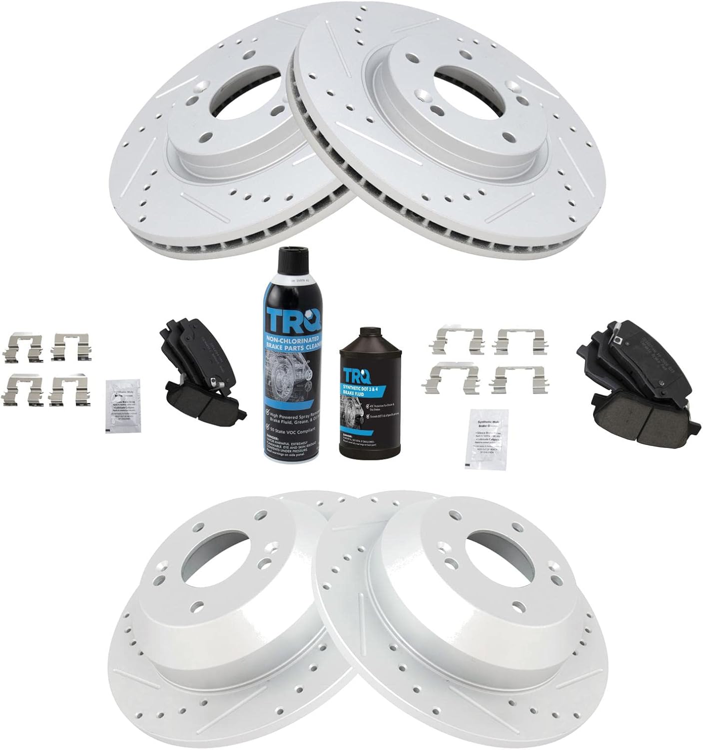 TRQ Performance Brake Pad & Rotor Kit for Hyundai Santa Fe