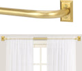 Gold Wrap Around Curtain Rods 36 to 72 in - Heavy Duty Blackout Rod